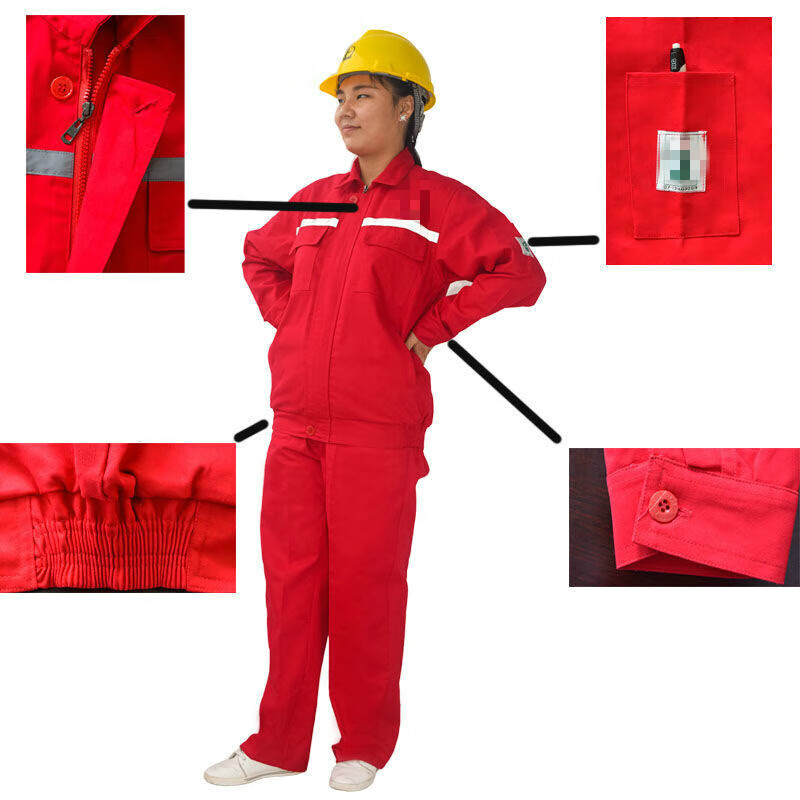 棉工作服春秋款 專為車間工人設(shè)計(jì)的雙層油田勞保服